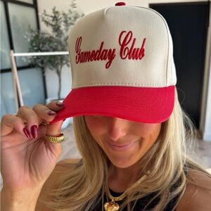 NWT Gameday club trucker hat- Red